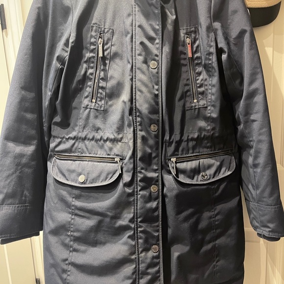 Michael Kors Down Jacket Women's Medium Removable Hood Navy Blue - Medium - Picture 4 of 5